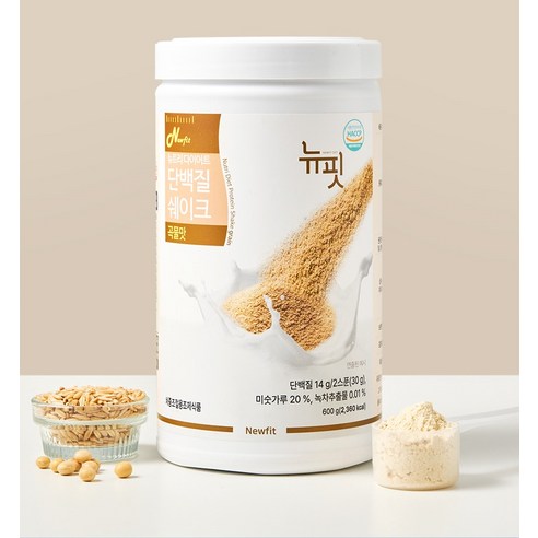 뉴핏 뉴트리 다이어트 단백질 쉐이크 곡물맛 600g, 1개 솔직 후기 | 실사용자 리뷰 분석 - 상품 이미지 2