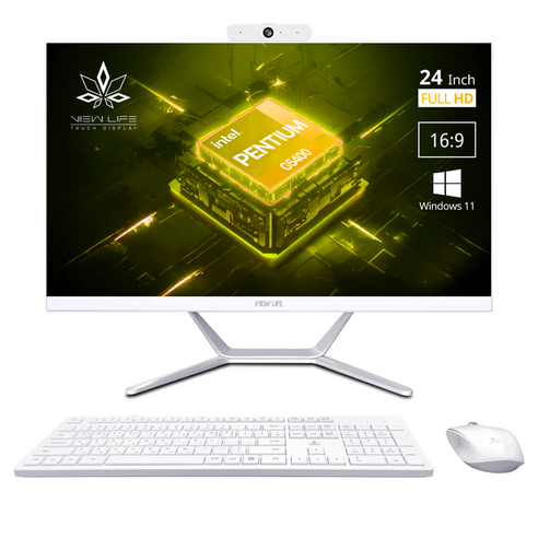 뷰라이프 2026 올인원 PC 24 펜티엄 골드, WHITE, AP-H110-G54, 256GB, 8GB, WIN11 Pro