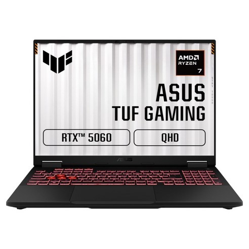 에이수스 2026 TUF 게이밍 A16 라이젠7 라이젠 200 시리즈 지포스 RTX 5060, 예거 그레이, FA608UMI-QT197, 16GB, 512GB, Free DOS