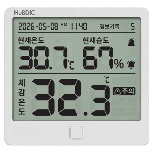 휴비딕 써모게이트 체감 온습도계 HT-10 PRO, 화이트, 1개