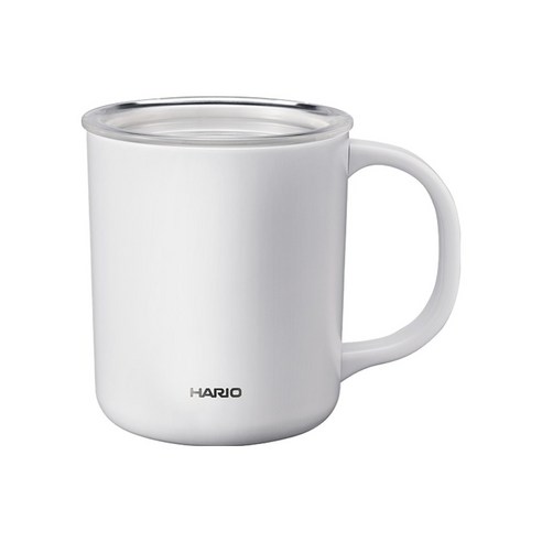 하리오 CMG 이중 보온 보냉 머그컵 350ml, 화이트, 1개