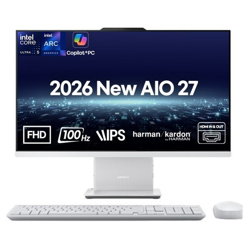레노버 2026 아이디어센터 AIO 27ILL11 코어Ultra5 인텔 14세대, Cloud Grey, F0JW0015KR, 512GB, 16GB, WIN11 Home