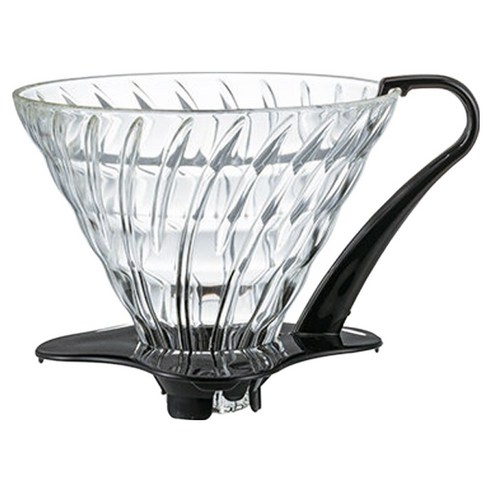하리오 V60 글라스 드리퍼 03 블랙, 1개, 0ml