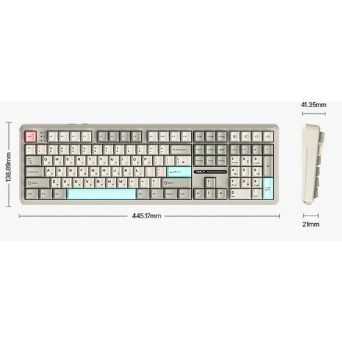 AULA F108 가로 세로 높이 공식 규격 치수도