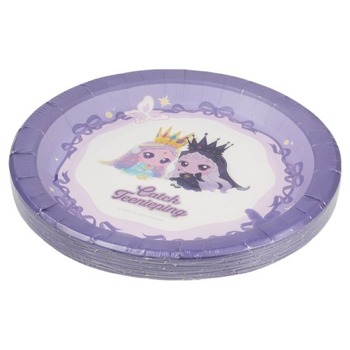 크린랩 캐치티니핑 종이접시 18cm, 1개, 15개입
