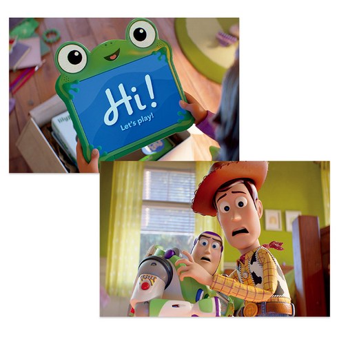 디즈니 픽사 토이 스토리5 렌티큘러 엽서 05 릴리패드 우디 버즈, Pixar, 아르누보