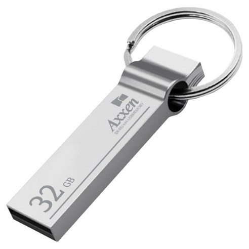 액센 메탈고리형 USB 메모리 U32, 1개, 32GB