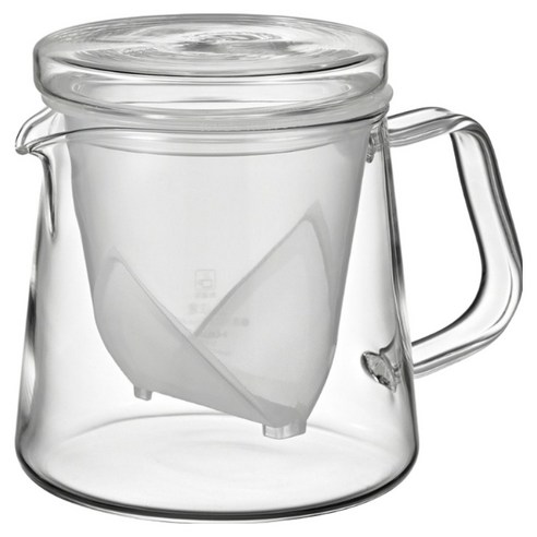 하리오 Tea Pot V, 투명, 1개, 450ml