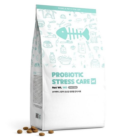 본아페티 고양이 유산균 스트레스 장건강 기능성 사료, 장건강/유산균, 1kg, 1개
