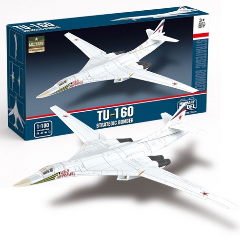 바니랜드 4D모델 TU-160 블랙잭 전략폭격기 블록, 1개