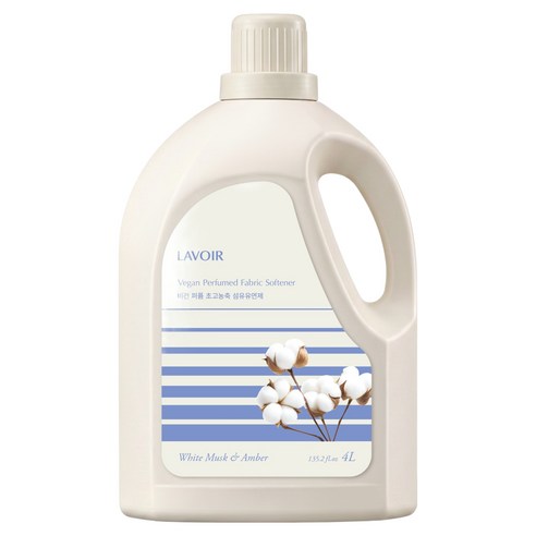 라브아 퍼퓸 섬유유연제 화이트머스크앤앰버, 4L, 1개