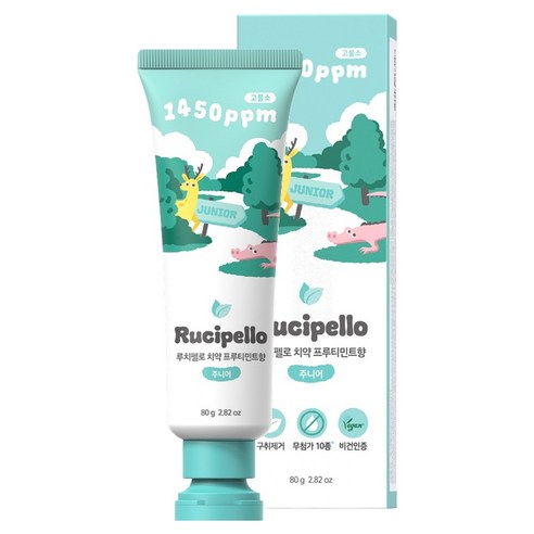 루치펠로 리틀포레스트 키즈치약 프루티민트향, 80g, 1개