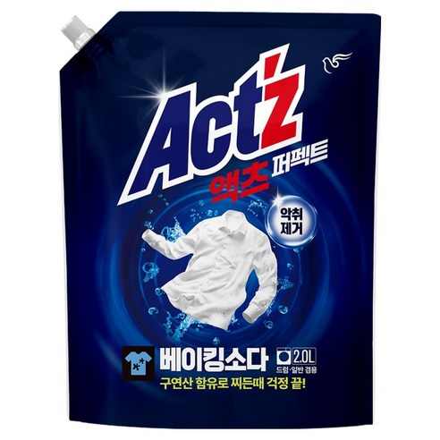 액츠 퍼펙트 베이킹소다 액상세제 리필, 2L, 1개
