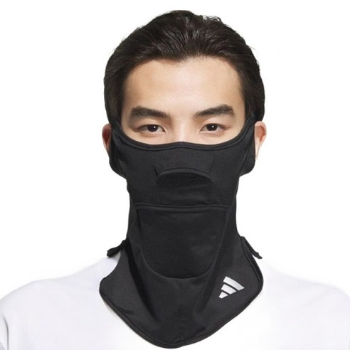 아디다스 페이스커버 쿨 러닝 골프 마스크 HT5742, 블랙, 1개