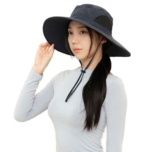 박스비 햇빛차단 대두 등산 낚시 캠핑 벙거지, 다크그레이