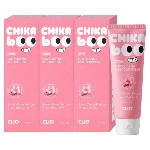 크리오 치카부 비건 저불소 바이옴 키즈치약 2단계 체리블라썸향 90g, 3개, 1개입