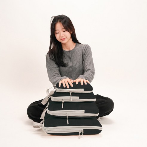 태르아 부피순삭 여행용 압축 파우치 4종 세트