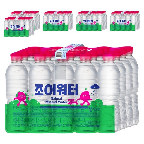 조이워터 생수 무라벨, 120개, 500ml