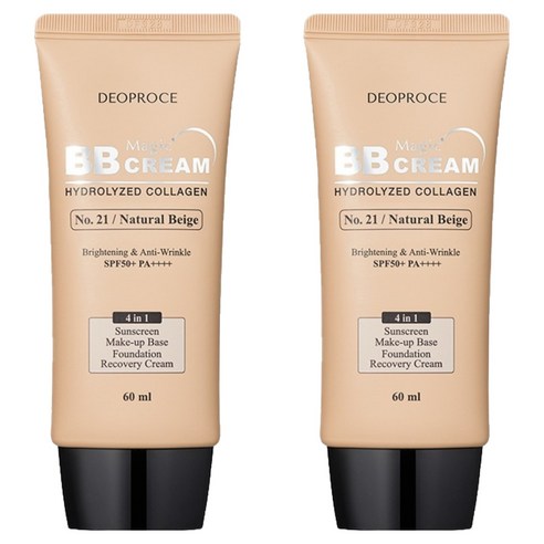 디오프러스 매직 비비크림 SPF50+ PA++++, 내추럴베이지, 60ml, 2개