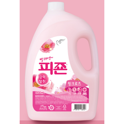 피죤 레귤러 섬유유연제 핑크로즈 본품, 3.1L, 4개 후기 분석 - 대용량 구성 이미지