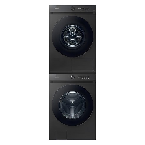 삼성전자 비스포크 그랑데 AI 세탁기 WF24CB8650BV + 건조기 DV20CB8600BV 24kg + 20kg 직렬설치키트 방문설치, WF24CB8650BV(세탁기), DV20CB8600BV(건조기), 블랙캐비어