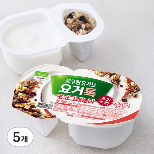 풀무원 다논 요거톡 초코그래놀라 2개입, 129g, 5세트