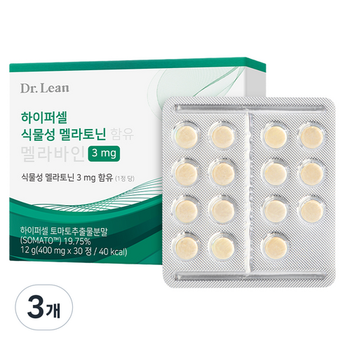 닥터린 하이퍼셀 식물성 멜라토닌 함유 멜라바인 12g, 3개, 30정