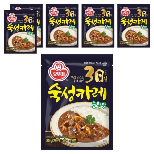 오뚜기 3일 숙성카레 순한맛, 80g, 6개