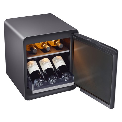 삼성전자 비스포크 큐브 와인 냉장고 코타차콜 불투명 25L 방문설치 6병, CRS25T850005