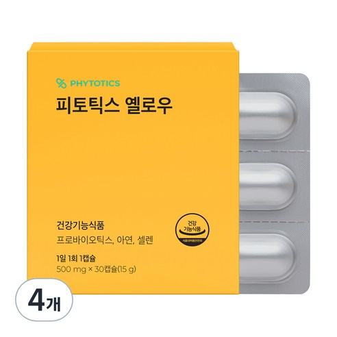 피토틱스 옐로우 유산균 15g, 30정, 4개 30정 × 4개, 개당 캡슐/정 × 수량 섬네일