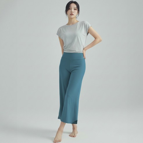 메이첼 여성용 슬랙 댄스 요가 러플 스트레이트 팬츠 12432