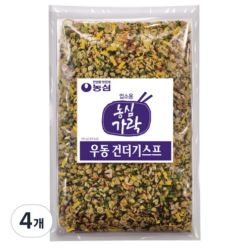 농심가락 우동 건더기스프, 500g, 4개