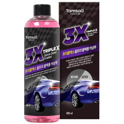 탐사 트리플엑스 울트라 블랙폼 카샴푸 500ml, 1개