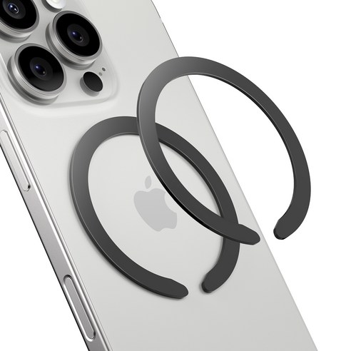 신지모루 SUS 맥세이프 M 메탈 슬림 플레이트 세트, 블랙, 2개