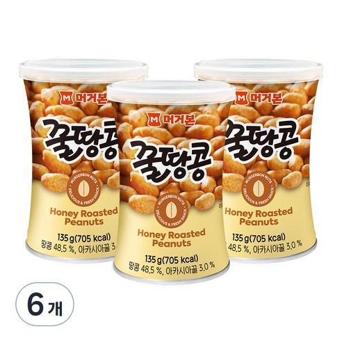 머거본 꿀땅콩, 135g, 6개