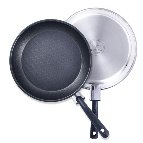 알텐바흐 인덕션 헥사 통5중 스텐 프라이팬, 28cm, 1개 후기 분석 - 헥사 엠보싱 디테일