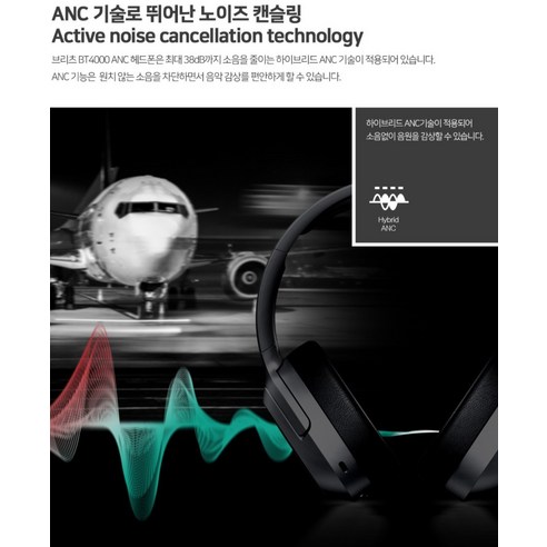 브리츠 ANC 블루투스 스테레오 헤드폰 후기 분석 - 충전 포트 및 단자