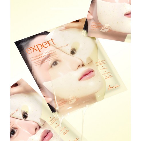 아리얼 엑스퍼트 비타 엑소좀 콜라겐 하이드로겔 마스크 이미지 3