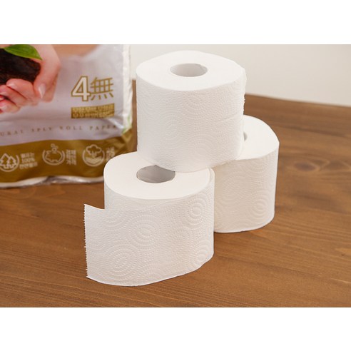 쿠팡베이직 네추럴 3겹 천연펄프 롤화장지 30m 후기 분석 - 롤의 두께감 확인