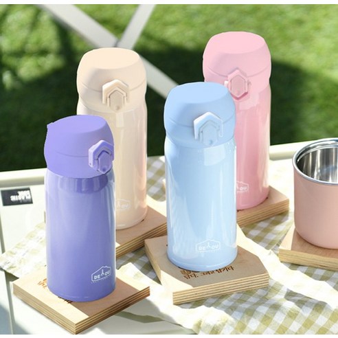 실용성과 스타일을 동시에 갖춘 디유 비비드 2중 진공 원터치 보온병