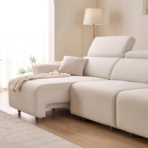 서울소호 무빙 리클라이너 슬라이드 4인용 소파 방문설치 후기 분석 - 등받이 부분의 쿠션 볼륨감