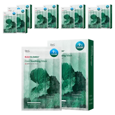 닥터지 레드 블레미쉬 쿨 수딩 마스크, 10개입, 6개
