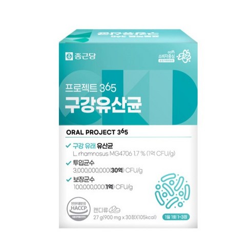 종근당 프로젝트 365 구강유산균 27g, 2개 솔직 후기 | 실사용자 리뷰 분석 - 상품 이미지 3