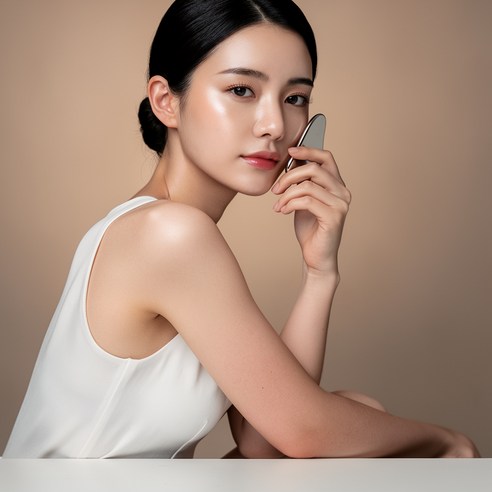 모먼트홈 전신 두피 페이스 경락 괄사 마사지기 + 고급 가죽케이스 세트 이미지 3