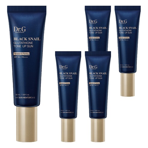 닥터지 블랙 스네일 글루타치온 톤업 선크림 SPF50+ PA++++, 50ml, 5개