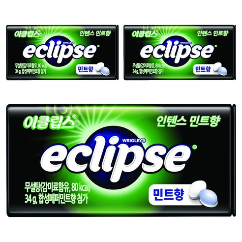 이클립스 캔디 인텐스민트향, 34g, 3개
