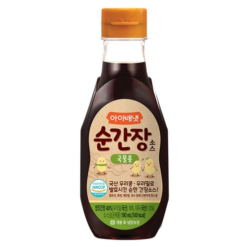 아이배냇 순 간장소스, 국물용, 190ml, 1개