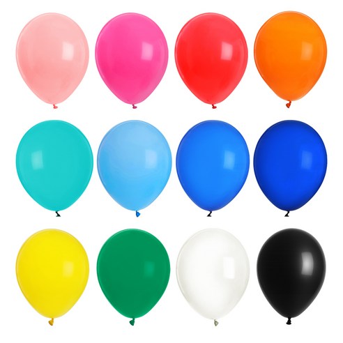 탐사 베이직 컬러 라운드 풍선 30cm, 혼합색상, 50개