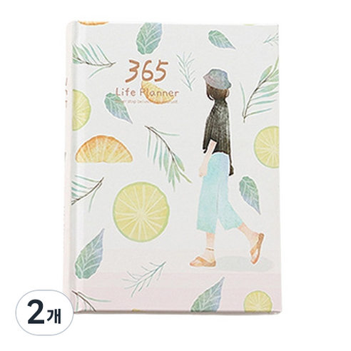 다아모아 양장 368 라이프 플래너, 레몬, 2개