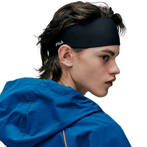 휠라골프 스포츠 헤어밴드, 블랙, 1개